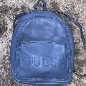 GUESS Dusty Blue Leather Backpack